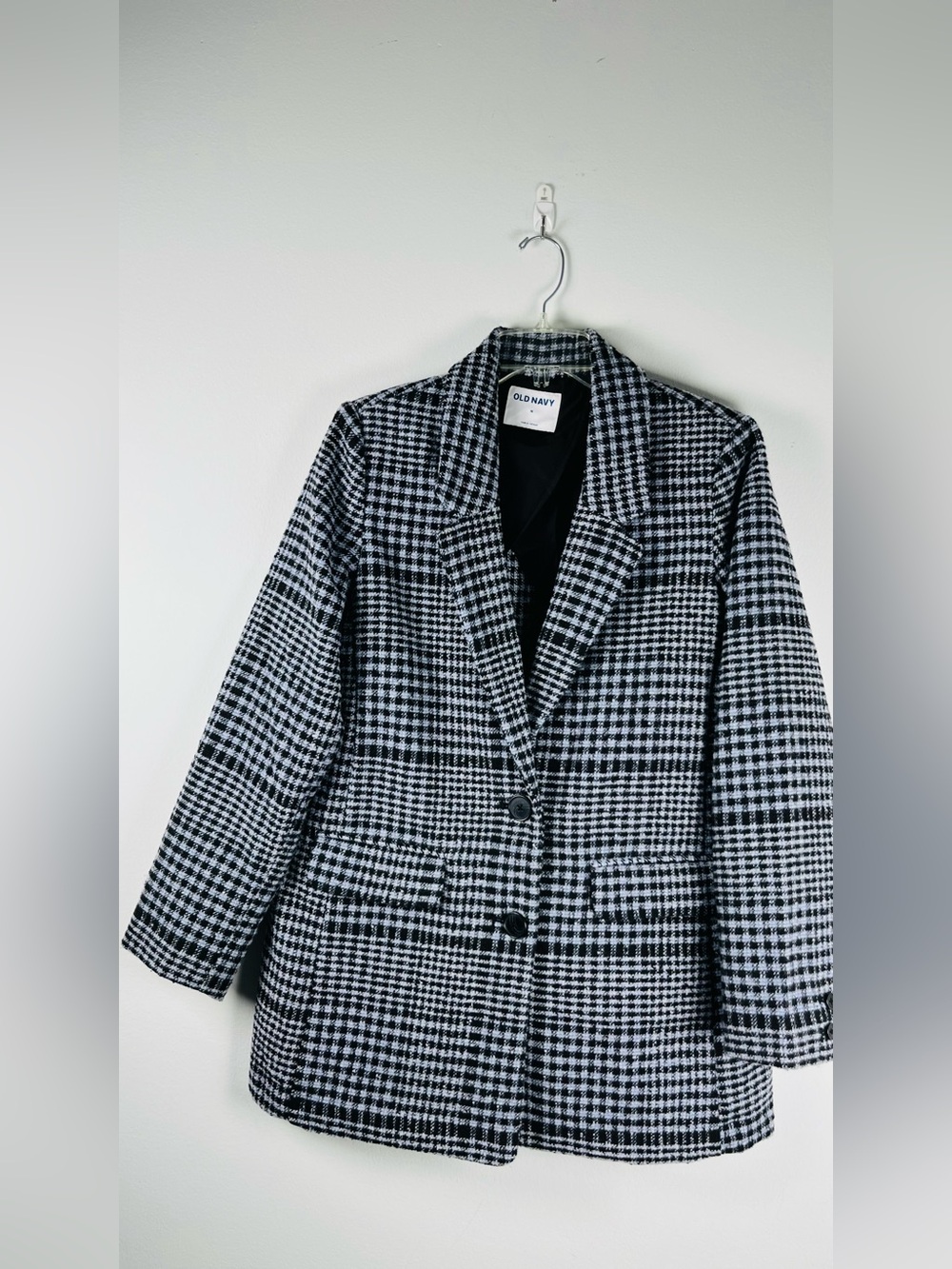 Old Navy Black & White Houndstooth Blazer